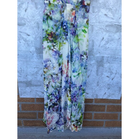 Seraphine Luxe Felicity Floral Silk Maternity Long Gown Occasion Dress size 6 - Picture 6 of 12